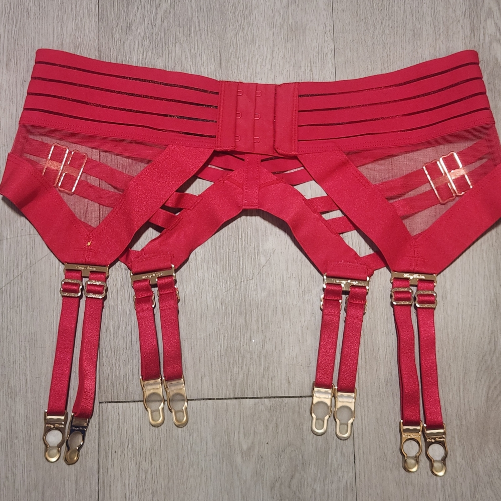 Luxury Honey Birdette Linda Garter Belt